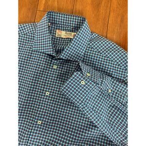 Men Byron British Style Romania Tailored Fit plaid button up dress shirt  XL